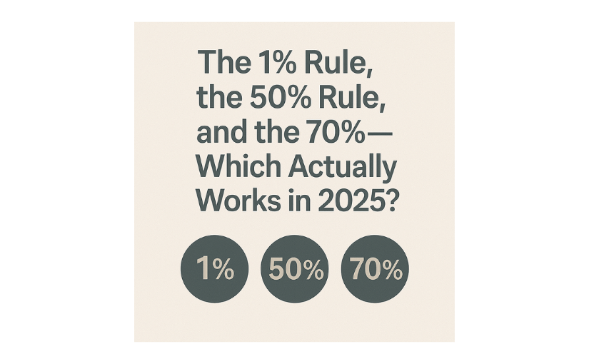 The 1% Rule, the 50% Rule, and the 70% Rule—Which Actually Works in&nbsp;2025?