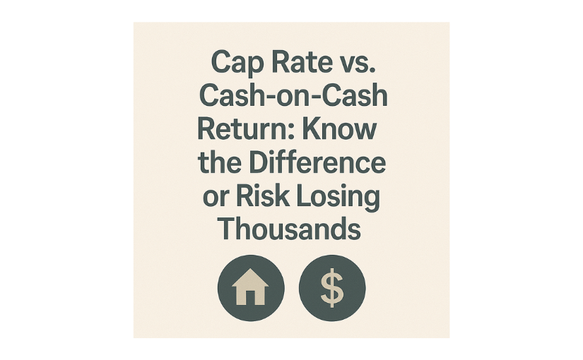 Cap Rate vs. Cash-on-Cash Return: Know the Difference or Risk Losing Thousands
