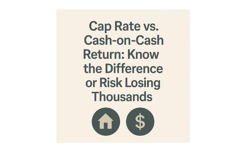 Cap Rate vs. Cash-on-Cash Return: Know the Difference or Risk Losing&nbsp;Thousands
